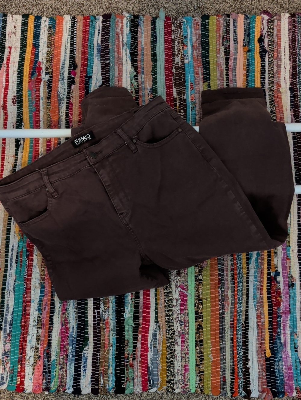Buffalo David Bitton dark brown skinny jeans